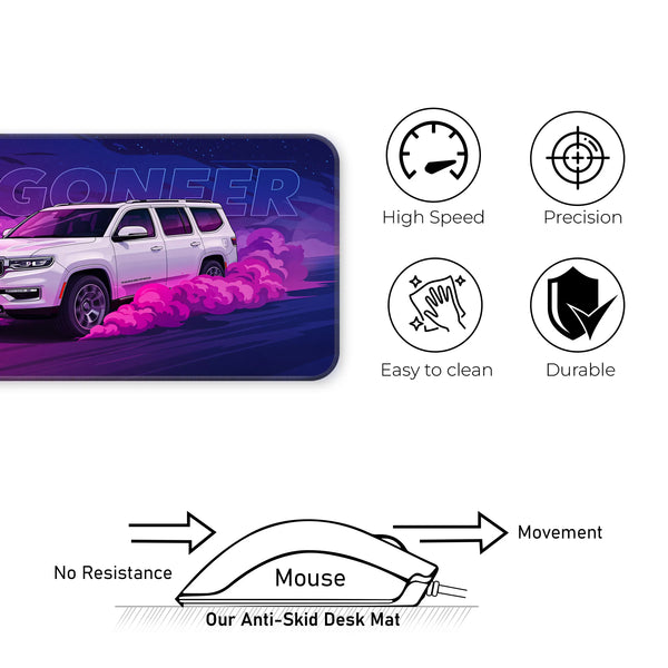 Jeep Wagoneer White Premium SUV Deskmat