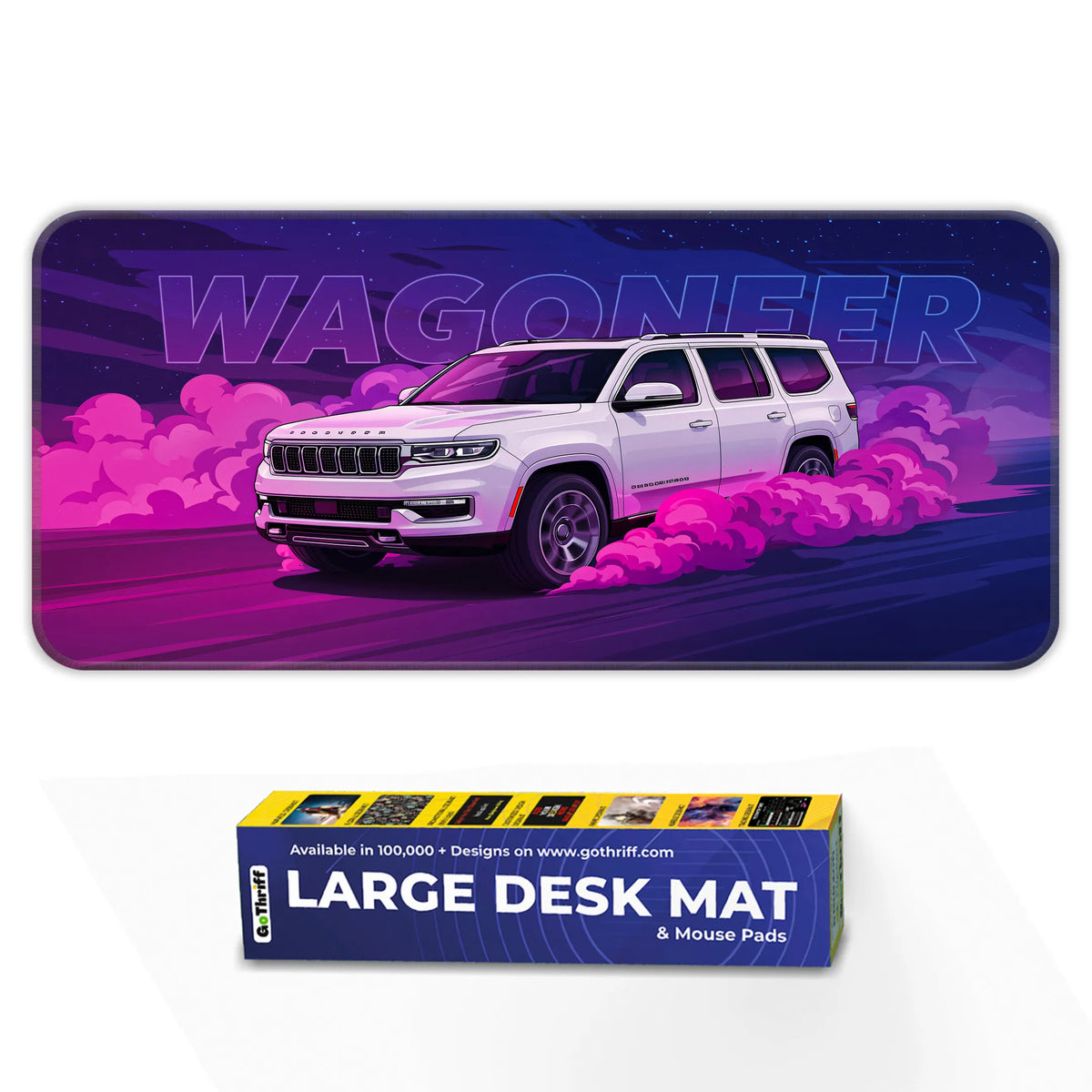 Jeep Wagoneer White Premium SUV Deskmat