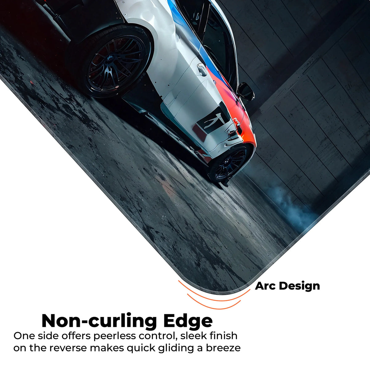 BMW M4 GT3 Racing Car Rear View Deskmat