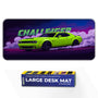 Dodge Challenger Drift Neon Green Deskmat