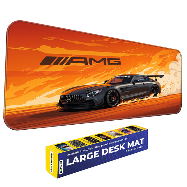 Mercedes AMG GT Racing Flames Deskmat