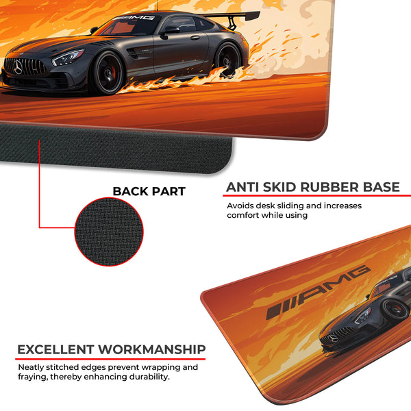 Mercedes AMG GT Racing Flames Deskmat