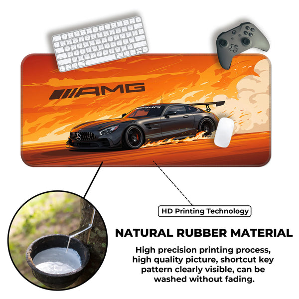 Mercedes AMG GT Racing Flames Deskmat