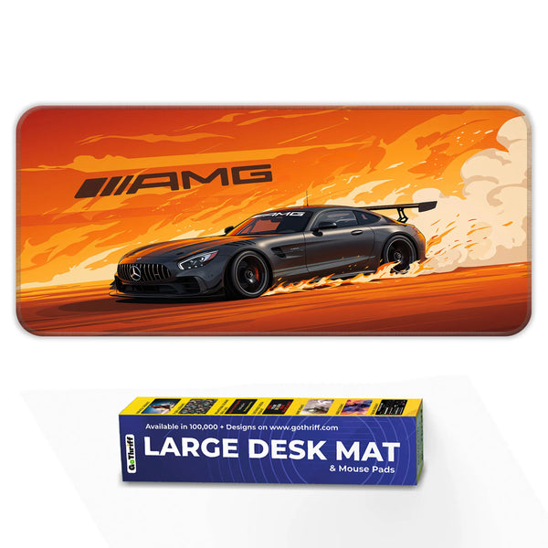 Mercedes AMG GT Racing Flames Deskmat