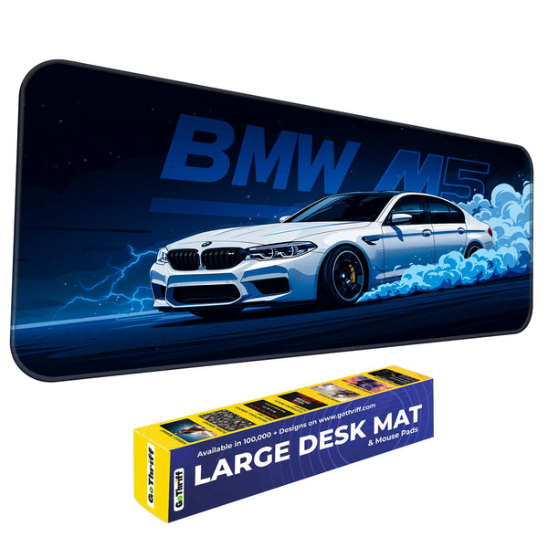 BMW M5 Drift Smoke Blue Art Deskmat