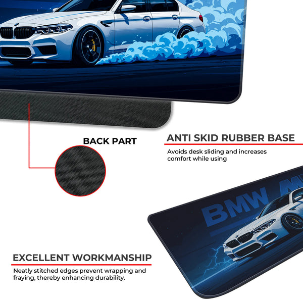 BMW M5 Drift Smoke Blue Art Deskmat