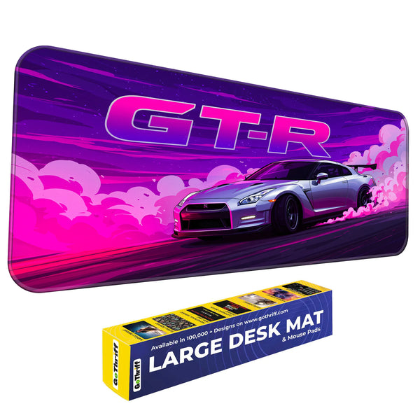 Nissan GT-R Neon Drift Purple Deskmat