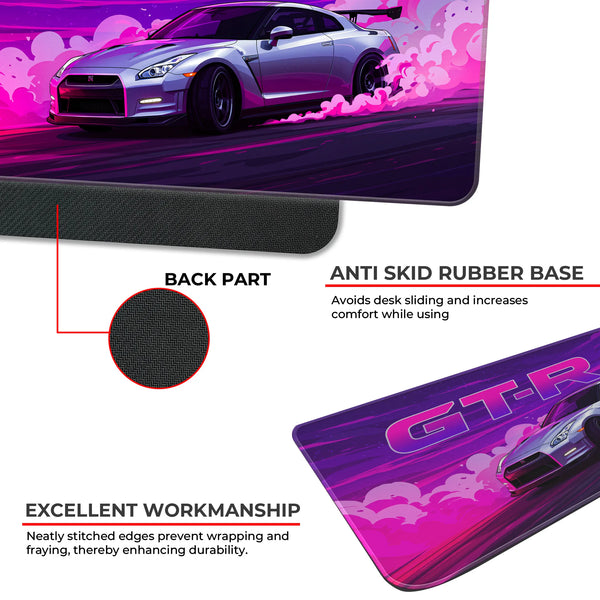 Nissan GT-R Neon Drift Purple Deskmat