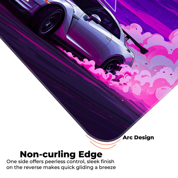 Nissan GT-R Neon Drift Purple Deskmat