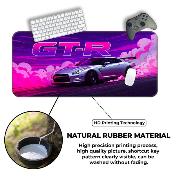 Nissan GT-R Neon Drift Purple Deskmat