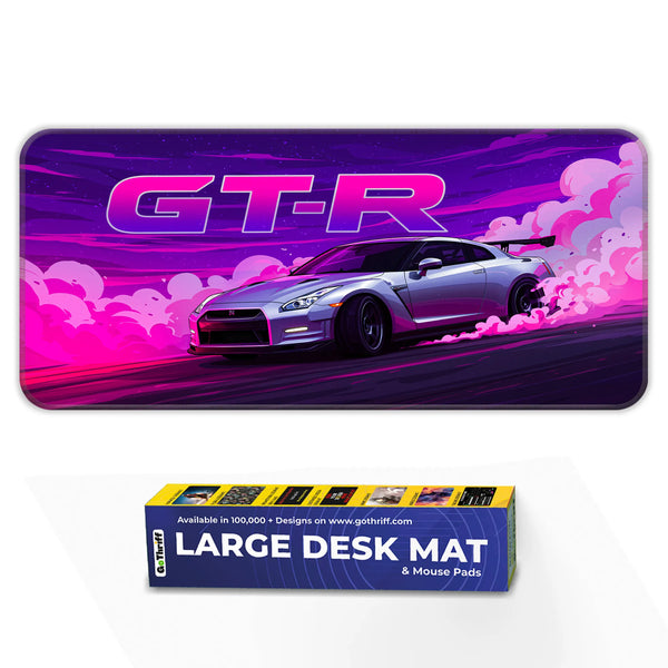 Nissan GT-R Neon Drift Purple Deskmat