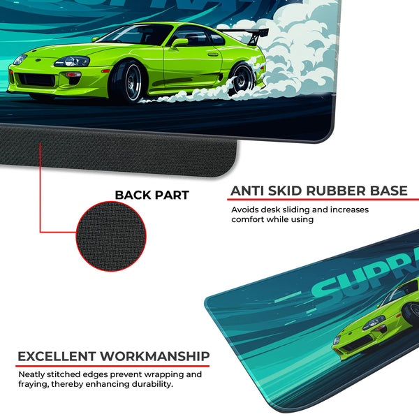 Toyota Supra JDM Drift Green Deskmat