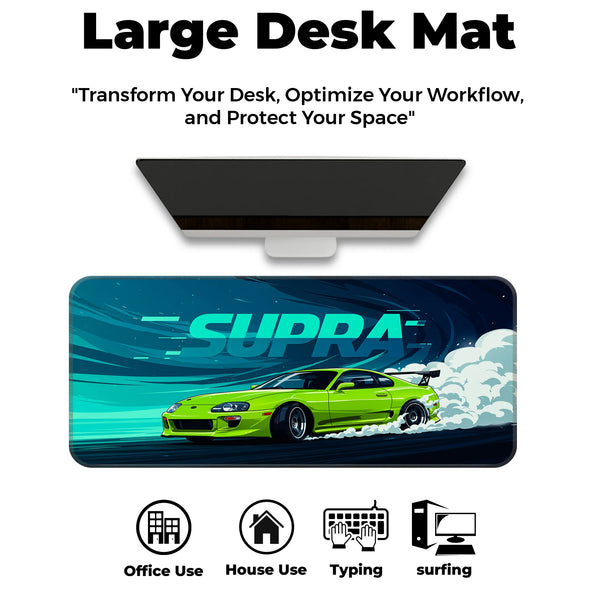 Toyota Supra JDM Drift Green Deskmat