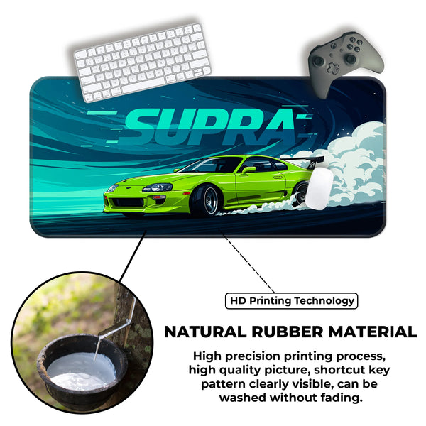 Toyota Supra JDM Drift Green Deskmat