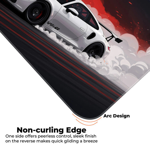 Porsche 911 Drift Red Smoke Deskmat