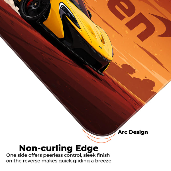 McLaren P1 Supercar Yellow Art Deskmat