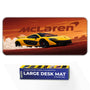 McLaren P1 Supercar Yellow Art Deskmat