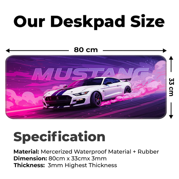 Ford Mustang Drift Smoke Purple Deskmat