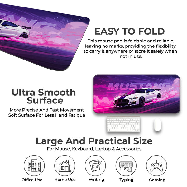 Ford Mustang Drift Smoke Purple Deskmat
