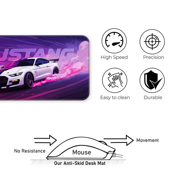 Ford Mustang Drift Smoke Purple Deskmat