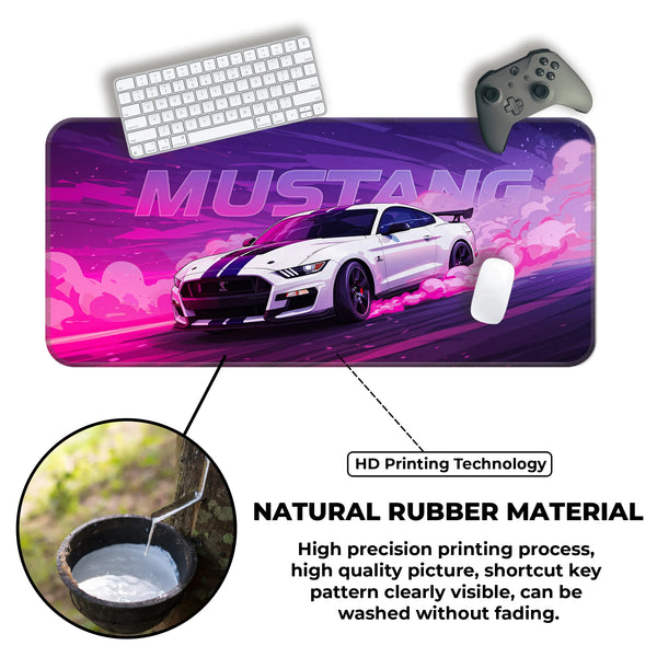 Ford Mustang Drift Smoke Purple Deskmat