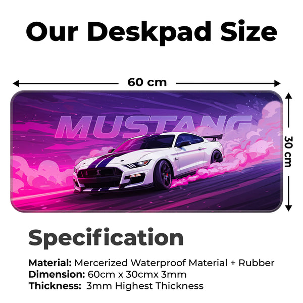 Ford Mustang Drift Smoke Purple Deskmat