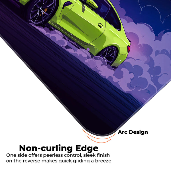BMW M4 Neon Green Drift Deskmat