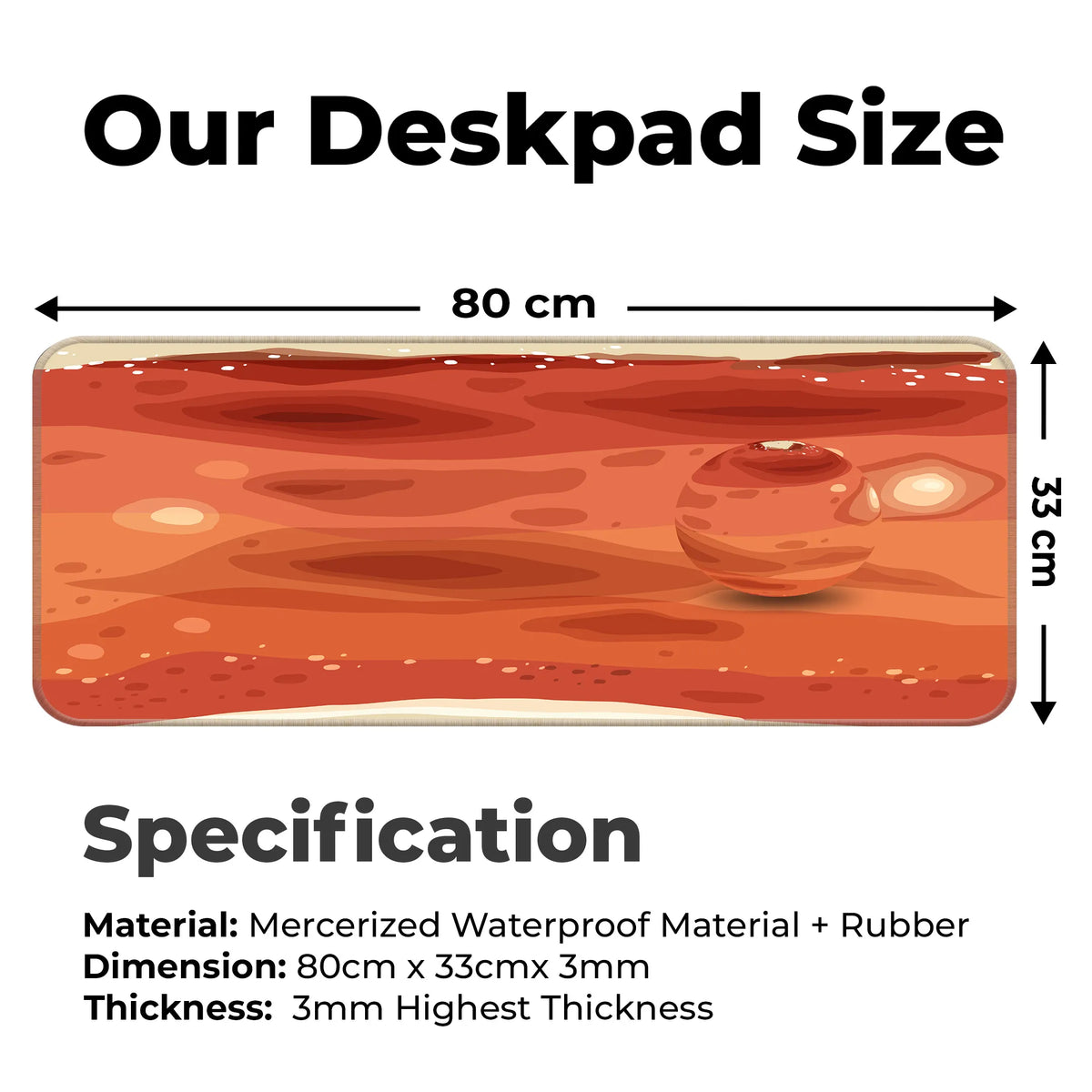 Mars Texture – Red Dune Edition Deskmat
