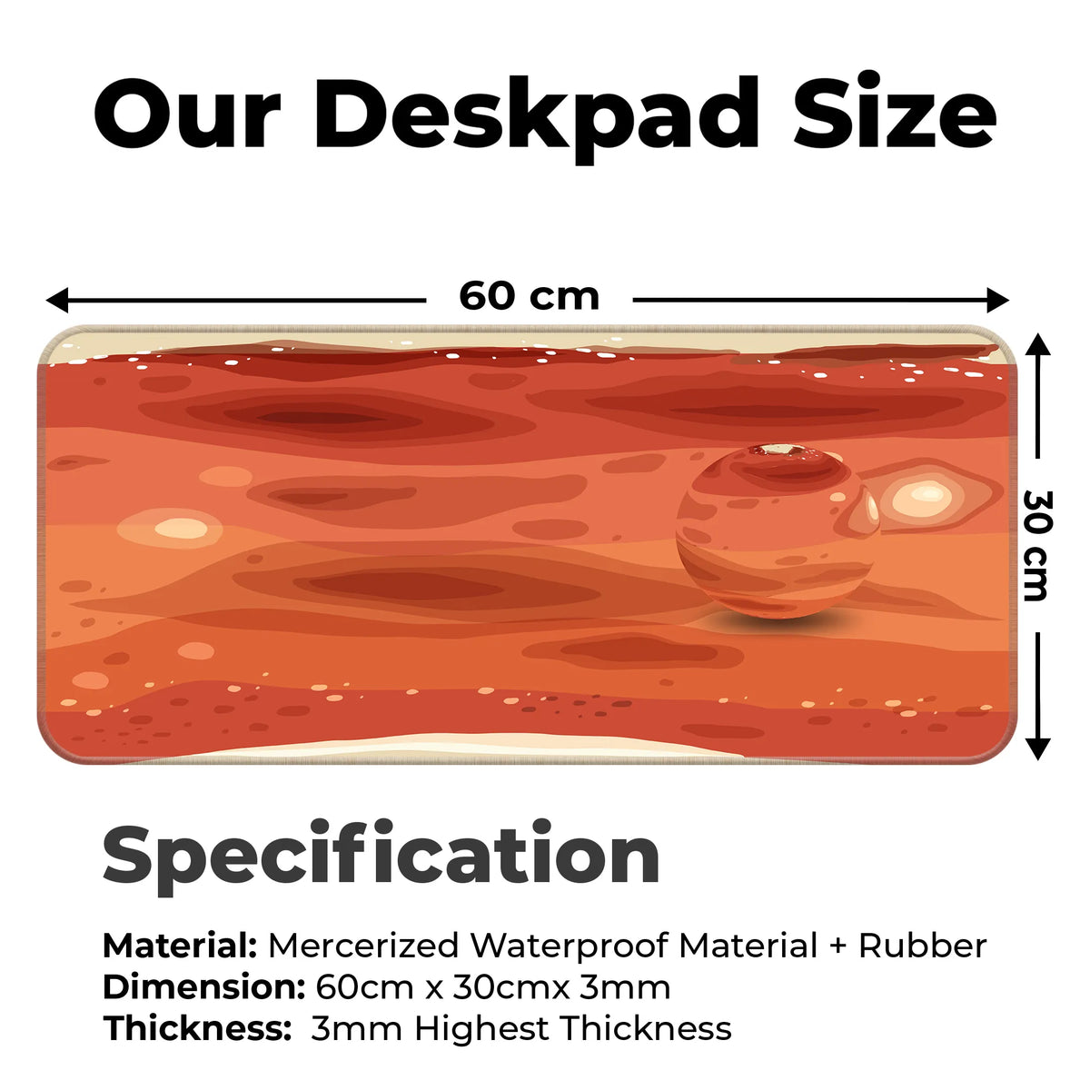 Mars Texture – Red Dune Edition Deskmat