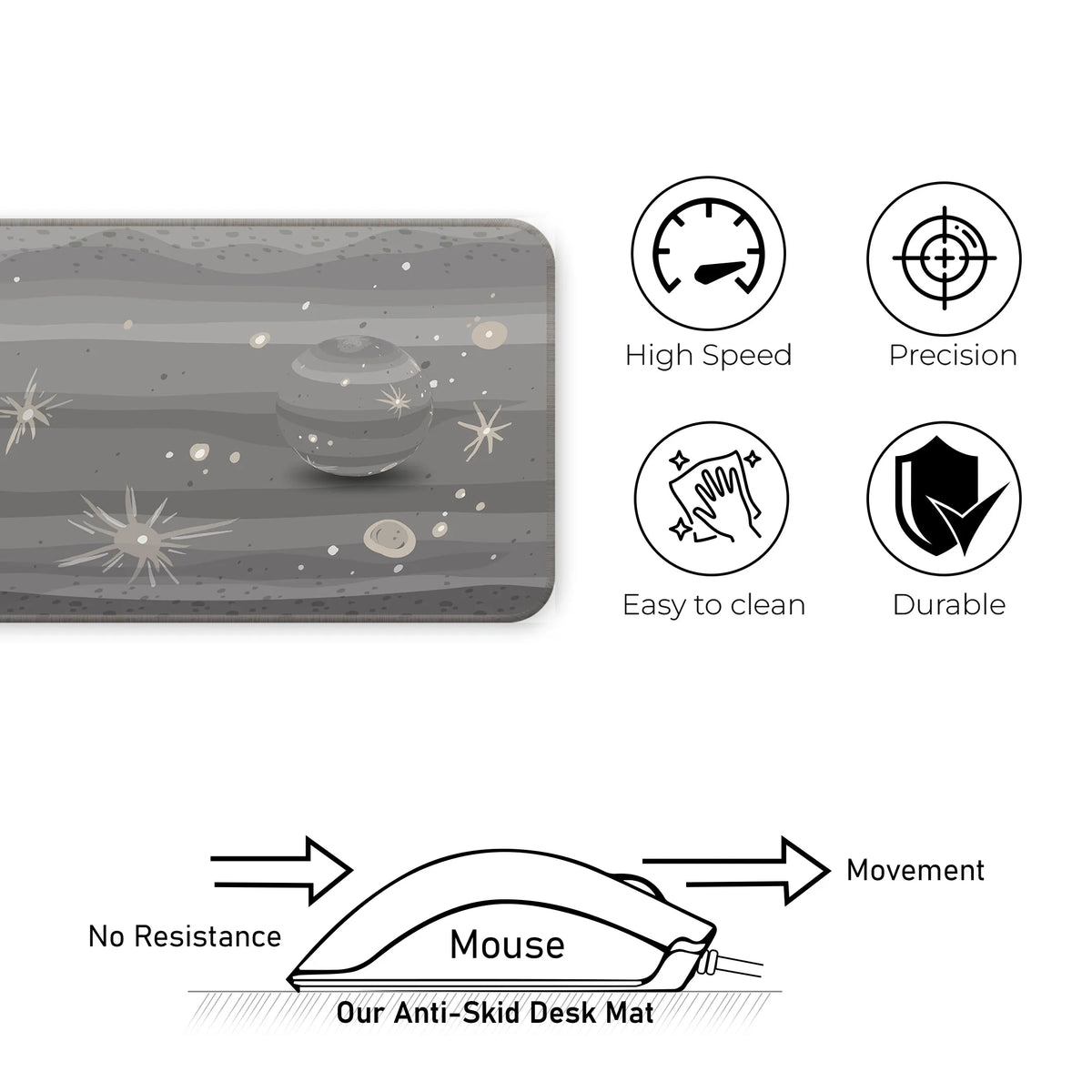 Mercury Texture – Cosmic Crater Edition Deskmat