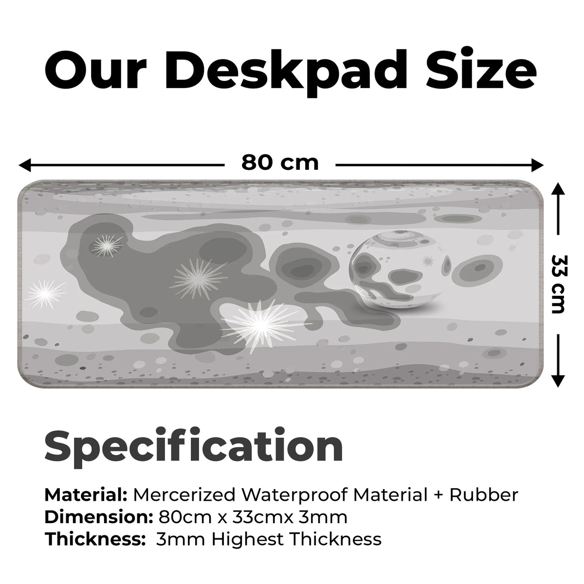 Moon Texture – Lunar Surface Edition Deskmat