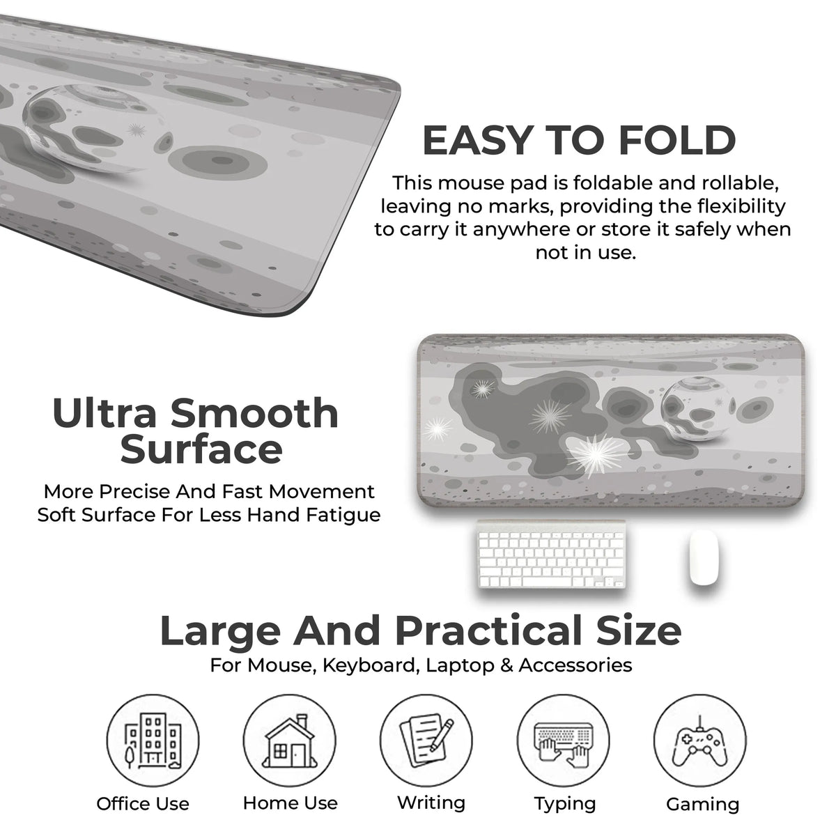 Moon Texture – Lunar Surface Edition Deskmat