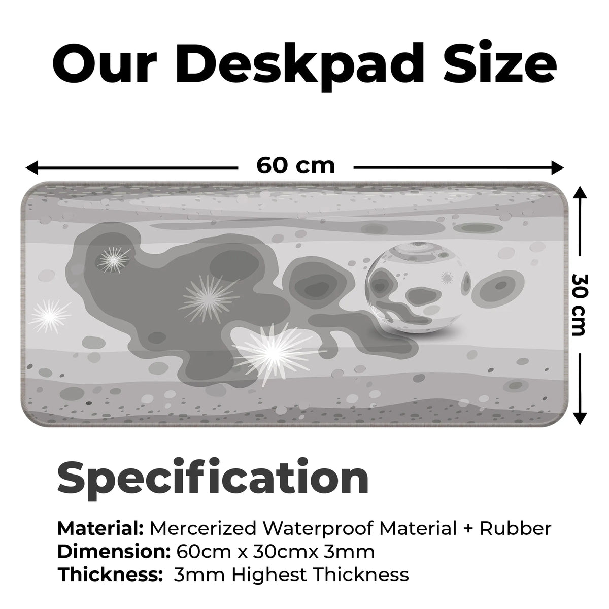 Moon Texture – Lunar Surface Edition Deskmat