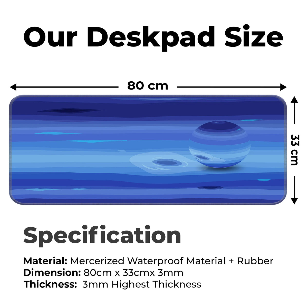 Neptune Texture – Deep Sea Storm Edition Deskmat