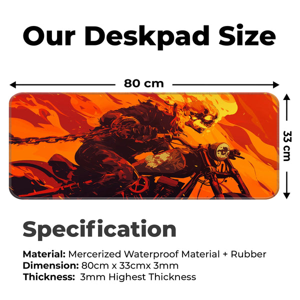 Ghost Rider Inferno Motorcycle Ride Deskmat