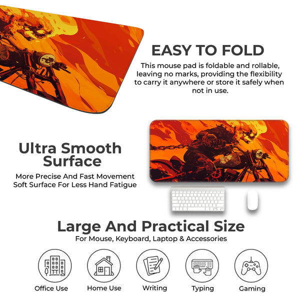 Ghost Rider Inferno Motorcycle Ride Deskmat