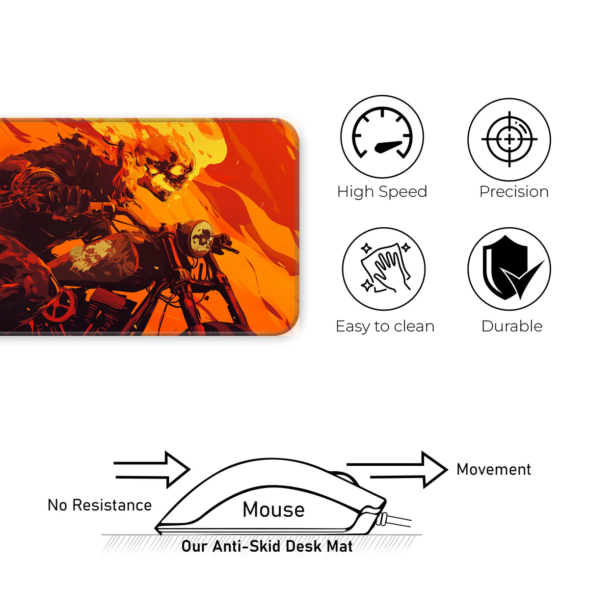 Ghost Rider Inferno Motorcycle Ride Deskmat