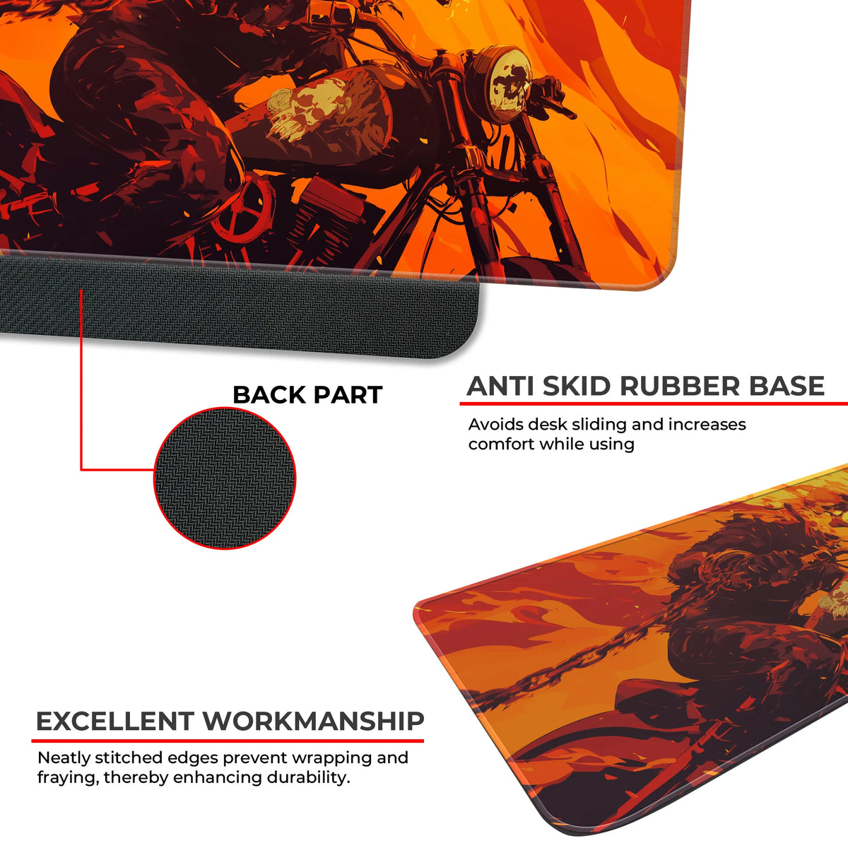 Ghost Rider Inferno Motorcycle Ride Deskmat