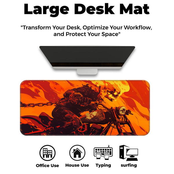 Ghost Rider Inferno Motorcycle Ride Deskmat
