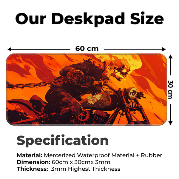 Ghost Rider Inferno Motorcycle Ride Deskmat