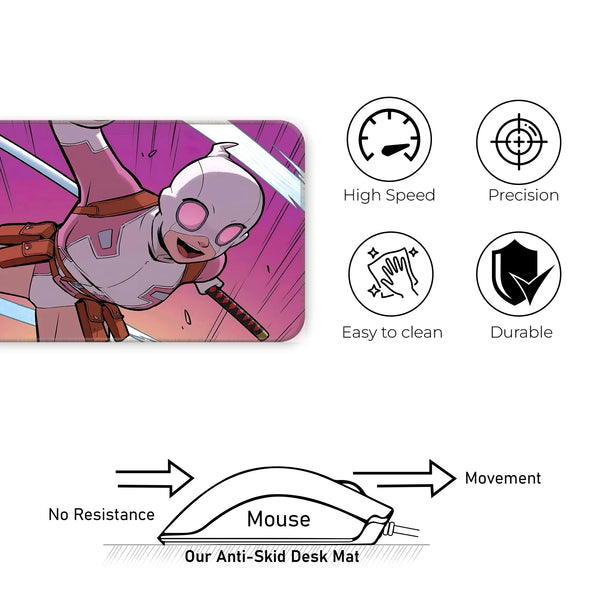 Gwenpool Dynamic Action Pose Deskmat