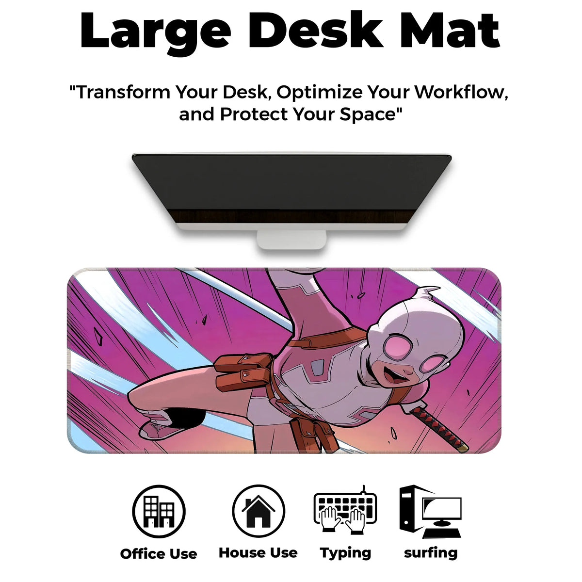 Gwenpool Dynamic Action Pose Deskmat