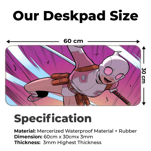 Gwenpool Dynamic Action Pose Deskmat