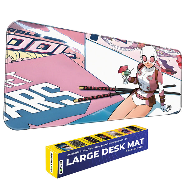 Deadpool Girl Relaxed Pink Suit Art Deskmat
