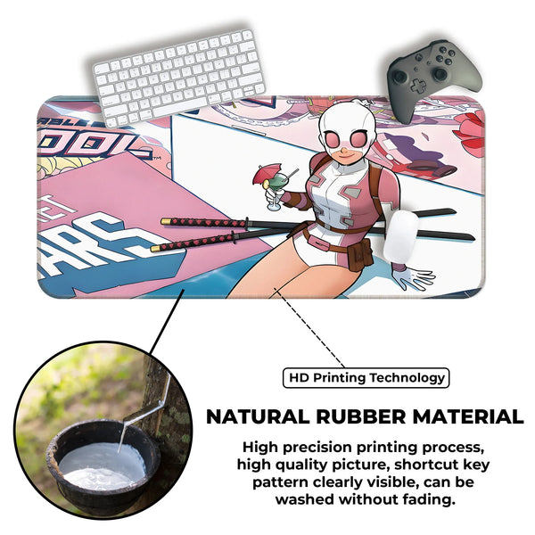 Deadpool Girl Relaxed Pink Suit Art Deskmat