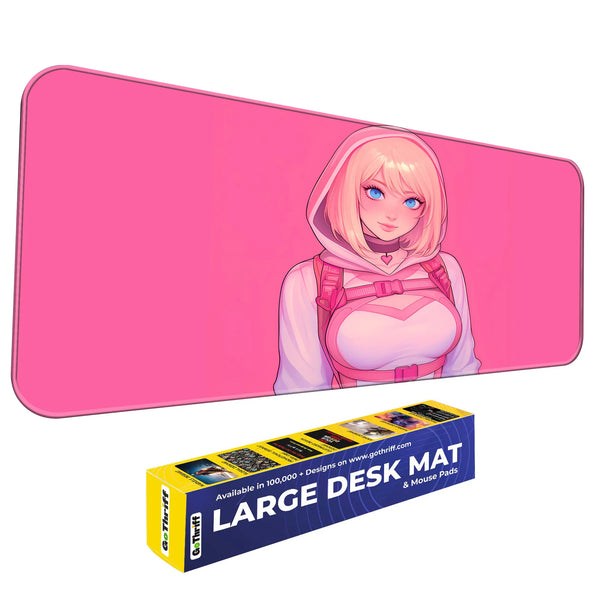 Spider Gwen Cute Pink Hoodie Anime Deskmat
