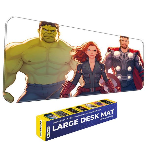 Avengers Trio Hulk Black Widow Thor Deskmat