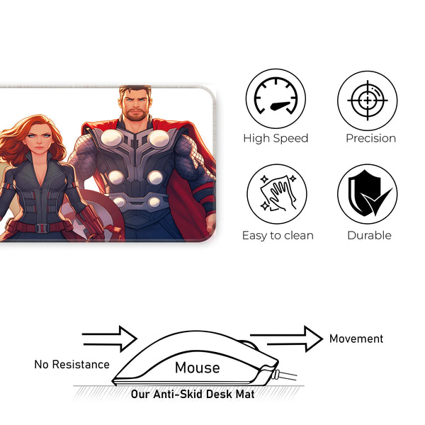 Avengers Trio Hulk Black Widow Thor Deskmat