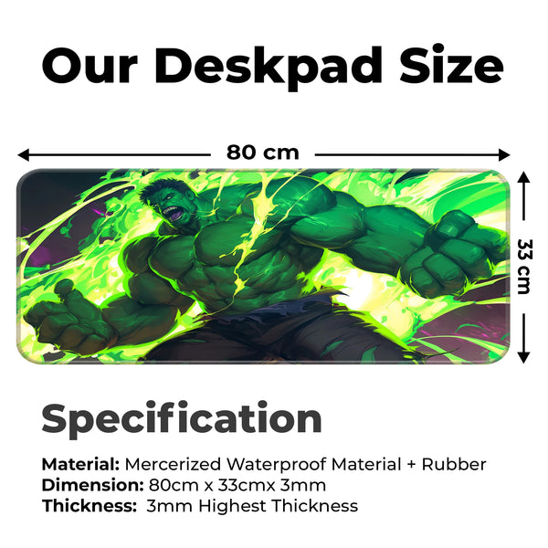 Hulk Smash Neon Green Power Deskmat