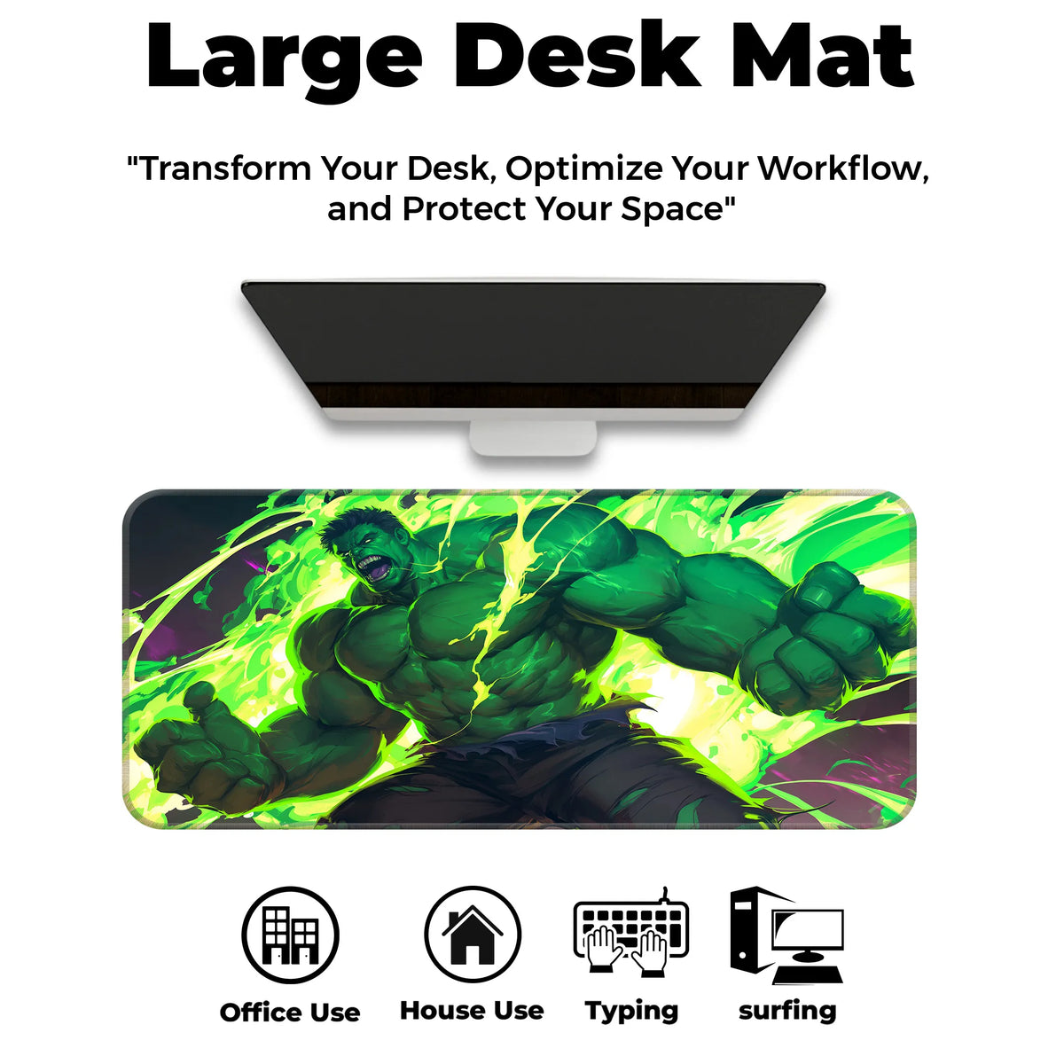 Hulk Smash Neon Green Power Deskmat